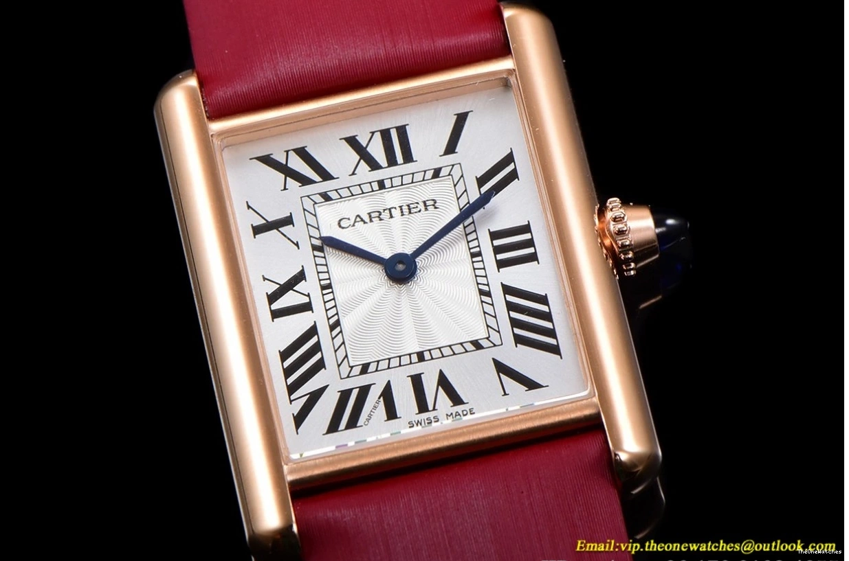 Dial Quartz 25.5mm RG SA F1F Tank White Red - Cartier Louis 0513